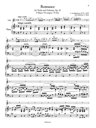 2 Romances op. 40 et op. 50 - BEETHOVEN - Partition - Violon